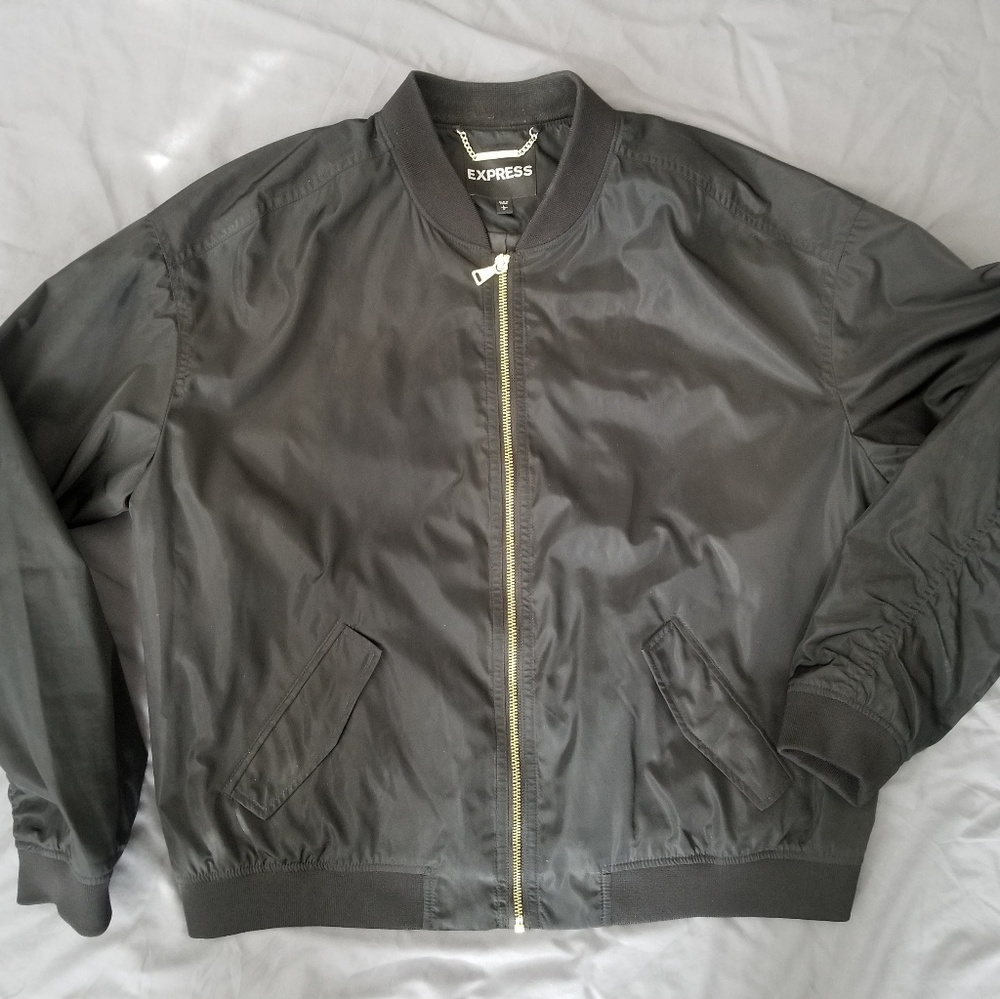 EXPRESS Black bomber jacket